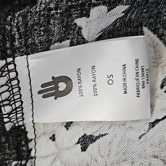 Spiritual Gangster Black Floral Print Front Tie Robe/Cover-Up - Picture 11 of 11